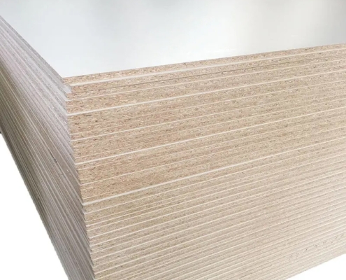 4x8 12mm 18mm White Chipboard Flakeboard Double Sided Melamine Laminated Particle Board For Furniture